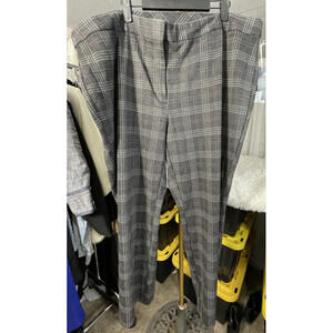 NWT Worthington Pants Womens Gray Smokey Grape Plaid Ultra Stretch Ponte 22W